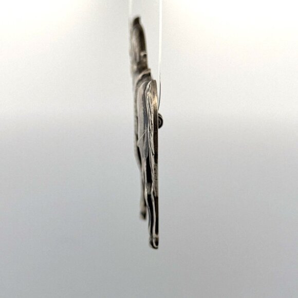 Estate Sterling Silver 925 Horse Brooch Pin Detailed Saddle Western Cowboy - Picture 4 of 8